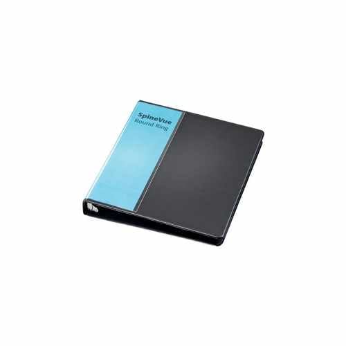 Cardinal 1" Black SpineVue Locking Round Ring Binder 12pk - CRD-16301V3