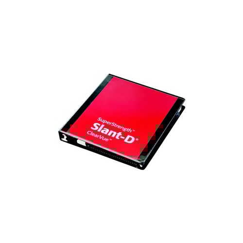 Cardinal 1" Black SuperStrength ClearVue Locking Slant D-Ring Binder - 12/PK