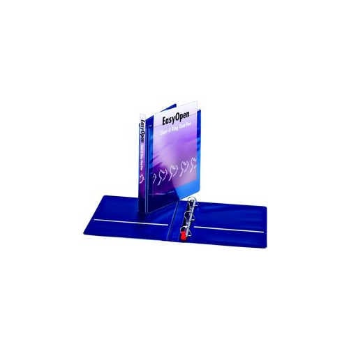 Cardinal 1" Blue EasyOpen ClearVue Locking Slant-D Ring Binder - 12pk