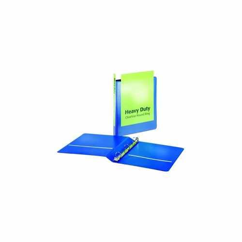 Cardinal 1" Blue HeavyDuty ClearVue Round Ring Binder - 12pk