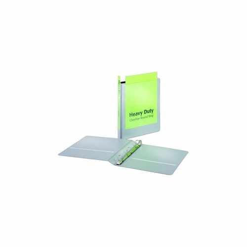 Cardinal 1" Gray HeavyDuty ClearVue Round Ring Binder - 12pk