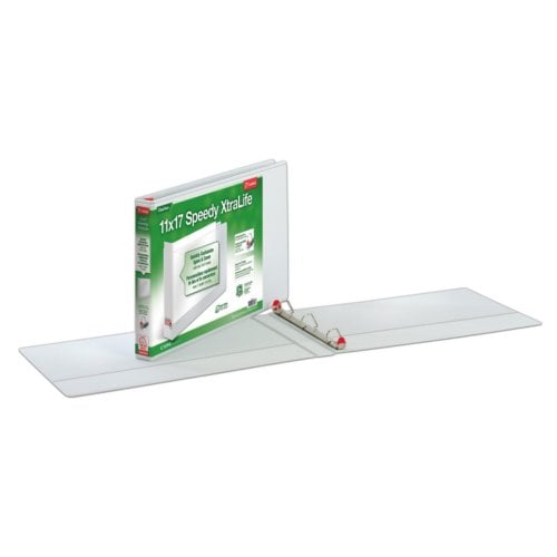 Cardinal 1" White 11" x 17" Speedy XtraLife Non-Stick Locking Slant-D Ring Binder 6pk - CRD-56200