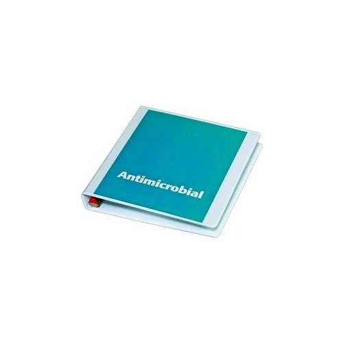 Cardinal 1" White Antimicrobial ClearVue Locking Slant-D Binder 12pk - CRD-32100