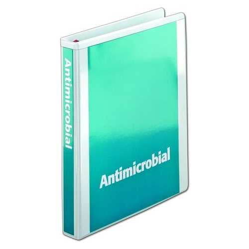 Cardinal 1" White Antimicrobial ClearVue Locking Slant-D Binder 12pk - CRD-32100