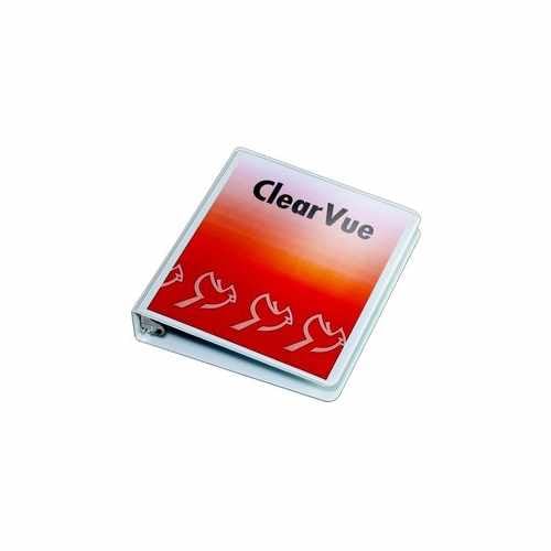 Cardinal 1" White ClearVue 5.5" x 8.5" Mini Round Ring Binder 12pk - CRD-7100