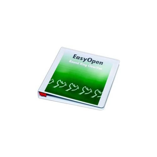 Cardinal 1" White EasyOpen ClearVue Locking Round Ring Binder 12pk - CRD-11100