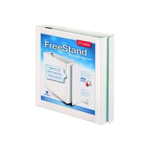Cardinal 1" White EasyOpen FreeStand Locking Slant-D Binder 12pk - CRD-43100