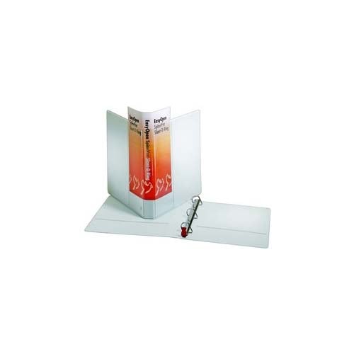 Cardinal 1" White EasyOpen SpineVue Locking Slant-D Ring Binder - 12pk
