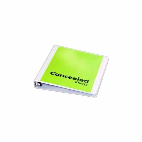 Cardinal 1" White ProVue Concealed Rivet Round Ring Binder 12pk - CRD-31300
