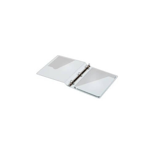 Cardinal 1" White SuperStrength ClearVue Locking Slant-D Binder - 12pk