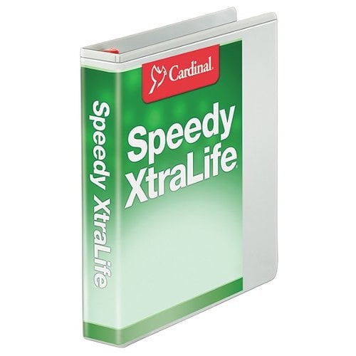Cardinal 1" White Speedy XtraLife Non-Stick Locking Slant-D Ring Binder 12pk - CRD-59100