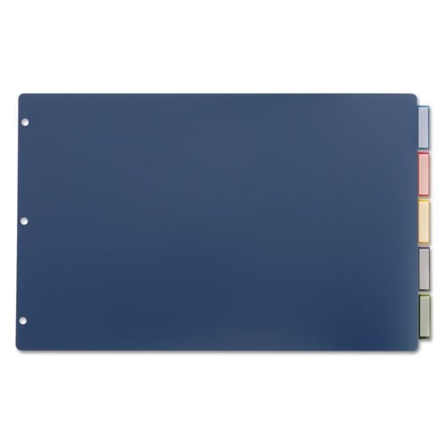 Cardinal 11" x 17" Multi-Color 5-Tab Poly Insertable Dividers 4pk - CRD-84802