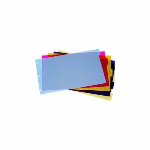 Cardinal 11" x 17" Multi-Color Poly 5 Tab Divider (24 Sets) - CRD-84250