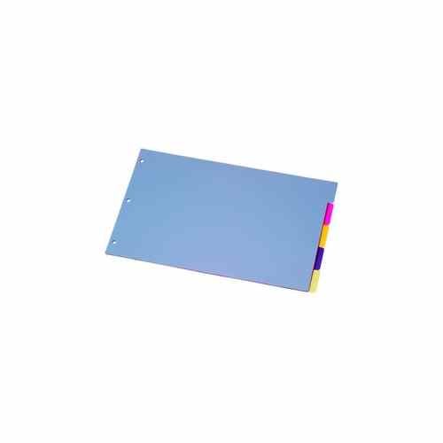 Cardinal 11" x 17" Multi-Color Poly 5 Tab Divider (24 Sets) - CRD-84250