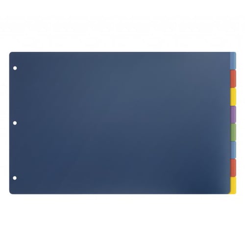 Cardinal 11" x 17" Multi-Color Poly 8 Tab Divider - (24 Sets) - CRD-84251