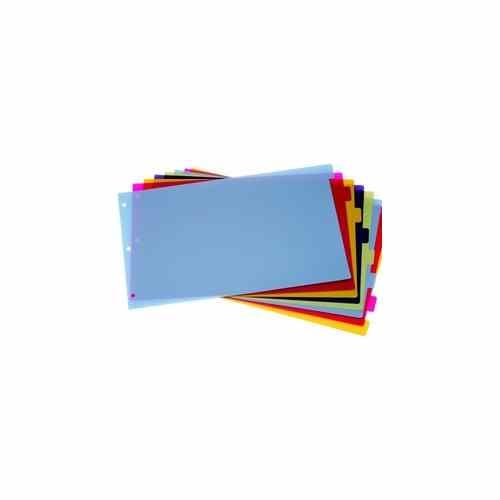 Cardinal 11" x 17" Multi-Colored Poly Insertable 8 Tab Dividers (24 Sets) - CRD-84803