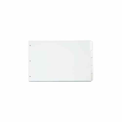 Cardinal 11" x 17" White Write 'n Erase 5 Tab Divider (24 Sets) - CRD-84270CB