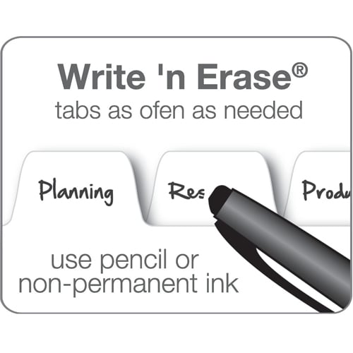 Cardinal 11" x 17" White Write 'n Erase 8 Tab Divider (24 Sets) - CRD-84271