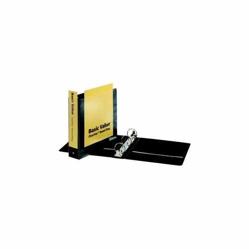 Cardinal 2" Black BasicValue ClearVue Round Ring Binder - 12pk