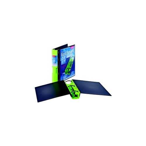 Cardinal 2" Black Cover w/Green Spine EcoSmart ClearVue Binder - 12pk