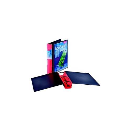 Cardinal 2" Black Cover w/Red Spine EcoSmart ClearVue Binder - 12pk