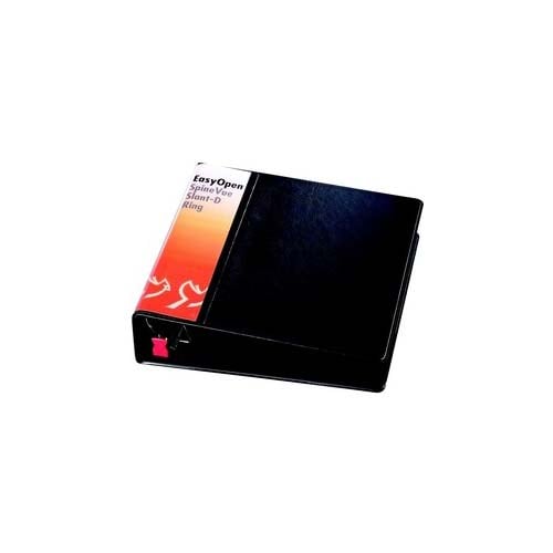 Cardinal 2" Black EasyOpen SpineVue Locking Slant-D Ring Binder - 12pk