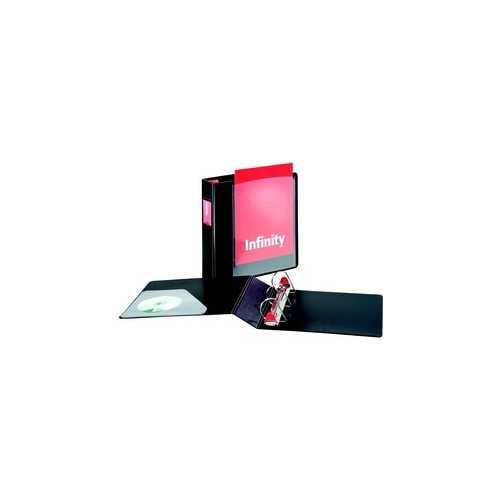 Cardinal 2" Black Infinity ClearVue Locking Slant-D Ring Binder - 12pk