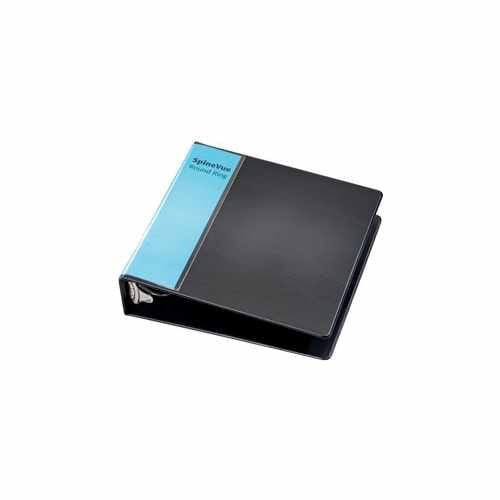 Cardinal 2" Black SpineVue Locking Round Ring Binder 12pk - CRD-16801V3