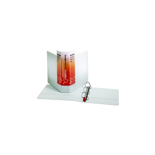 Cardinal 2" White EasyOpen SpineVue Locking Slant-D Ring Binder - 12pk
