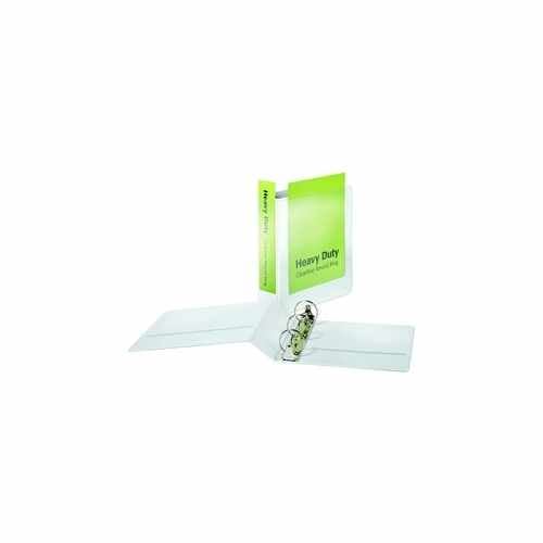 Cardinal 2" White HeavyDuty ClearVue Round Ring Binder - 12pk