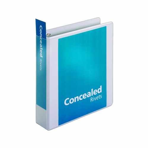 Cardinal 2" White ProVue Concealed Rivet Round Ring Binder 12pk - CRD-31320