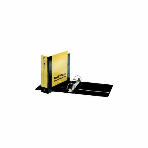 Cardinal 3" Black BasicValue ClearVue Round Ring Binder - 12pk