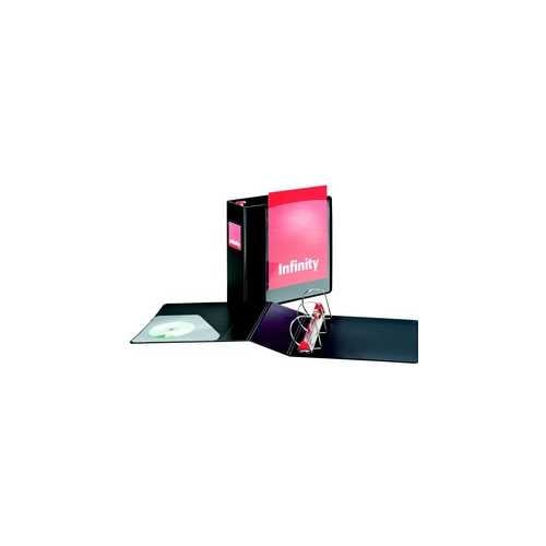 Cardinal 3" Black Infinity ClearVue Locking Slant-D Ring Binder - 6pk