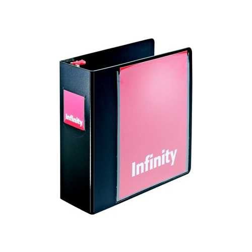 Cardinal 3" Black Infinity ClearVue Locking Slant-D Ring Binder - 6pk