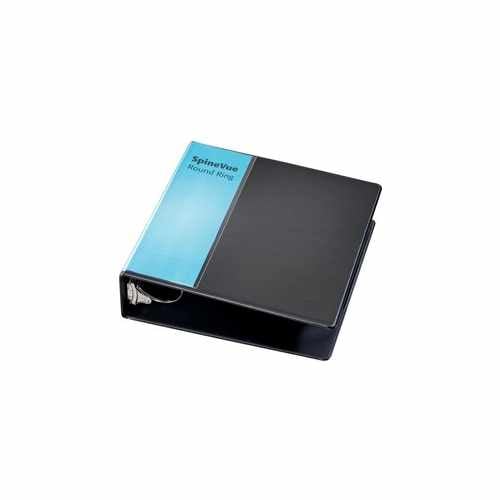 Cardinal 3" Black SpineVue Locking Round Ring Binder 6pk - CRD-16901V3