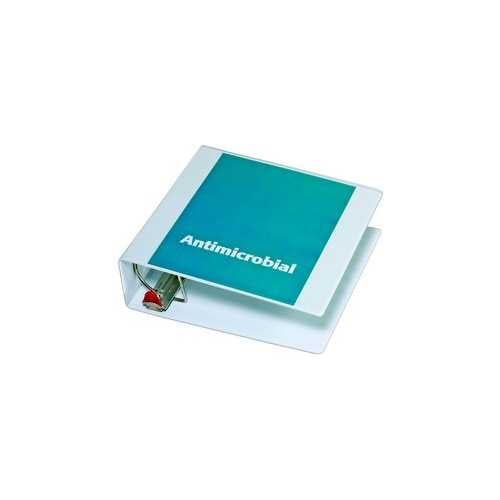 Cardinal 3" White Antimicrobial ClearVue Slant-D Binder 6pk - CRD-32130