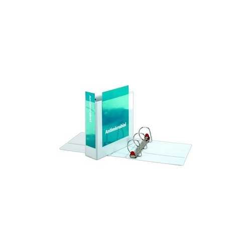 Cardinal 3" White Antimicrobial ClearVue Slant-D Binder 6pk - CRD-32130
