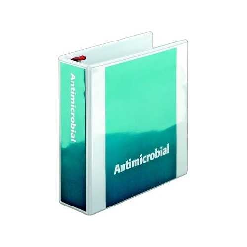 Cardinal 3" White Antimicrobial ClearVue Slant-D Binder 6pk - CRD-32130