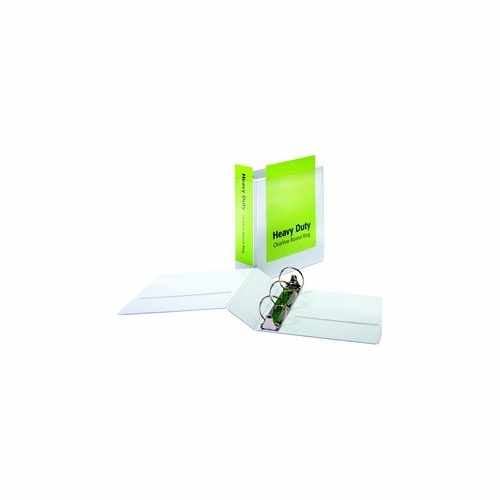 Cardinal 3" White HeavyDuty ClearVue Round Ring Binder - 4pk