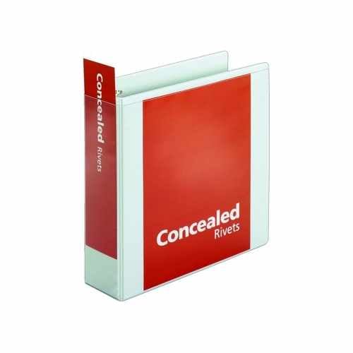 Cardinal 3" White ProVue Concealed Rivet Round Ring Binder 12pk - CRD-31330