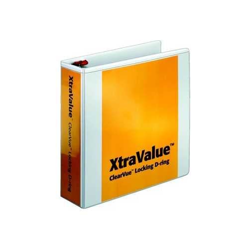 Cardinal 3" White XtraValue ClearVue Locking Slant-D Ring Binder 6pk - CRD-19040CB