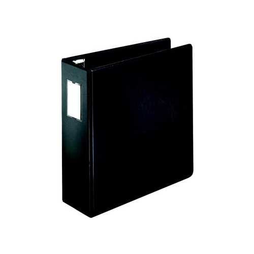 Cardinal 4" Black EasyOpen Locking Slant-D Ring Binder w/Label Holder - 6pk