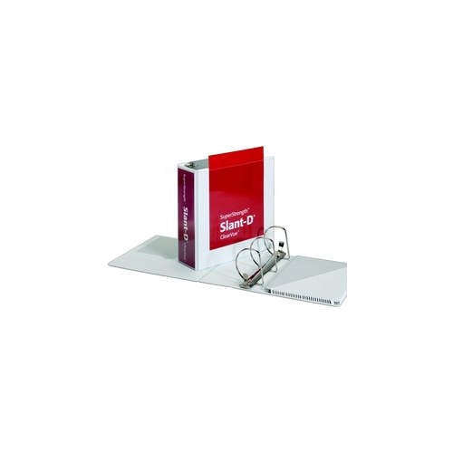 Cardinal 4" White SuperStrength ClearVue Locking Slant-D Binder 6pk - CRD-10800V3