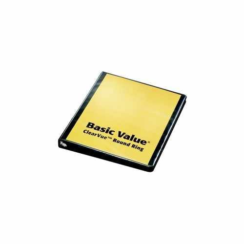 Cardinal 5/8" Black BasicValue ClearVue Round Ring Binder - 12pk