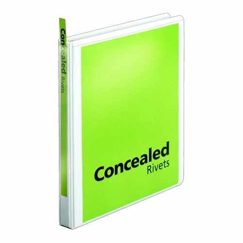 Cardinal 5/8" White ProVue Concealed Rivet Round Ring Binder - 12pk