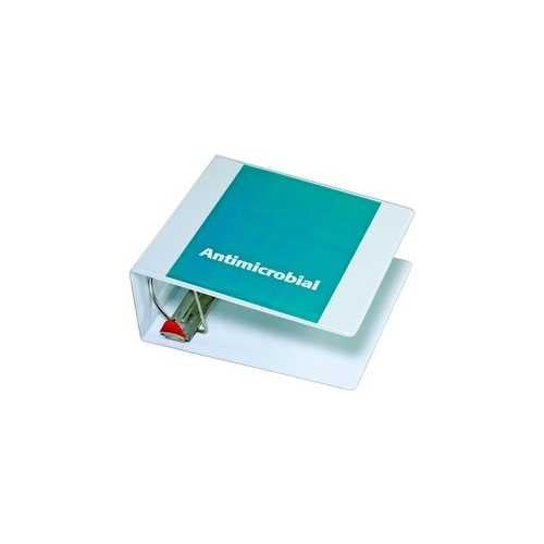 Cardinal 5" White Antimicrobial ClearVue Slant-D Binder 2pk - CRD-32150