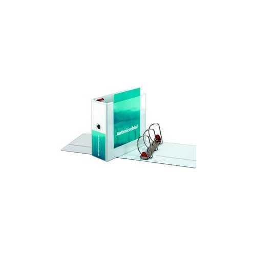 Cardinal 5" White Antimicrobial ClearVue Slant-D Binder 2pk - CRD-32150