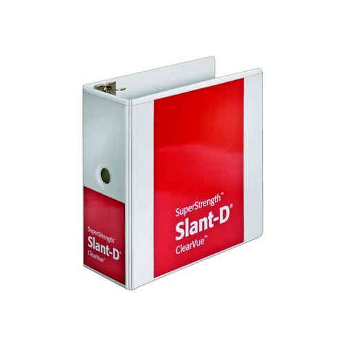 Cardinal 5" White SuperStrength ClearVue Locking Slant-D Binder 2pk - CRD-10900V3