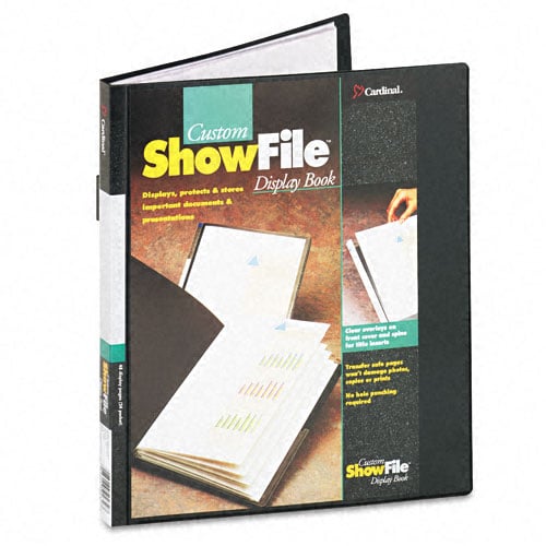 Cardinal Black Custom ShowFile 24 Pocket Presentation Book 12pk - CRD-50232