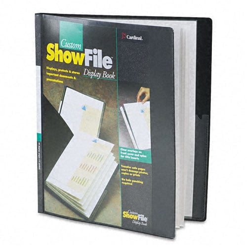 Cardinal Black Custom ShowFile Presentation Book - 12pk